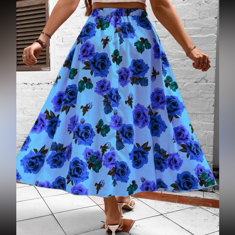 🪻 Floral Midi Skirt 🪻 - Picture 3 of 9